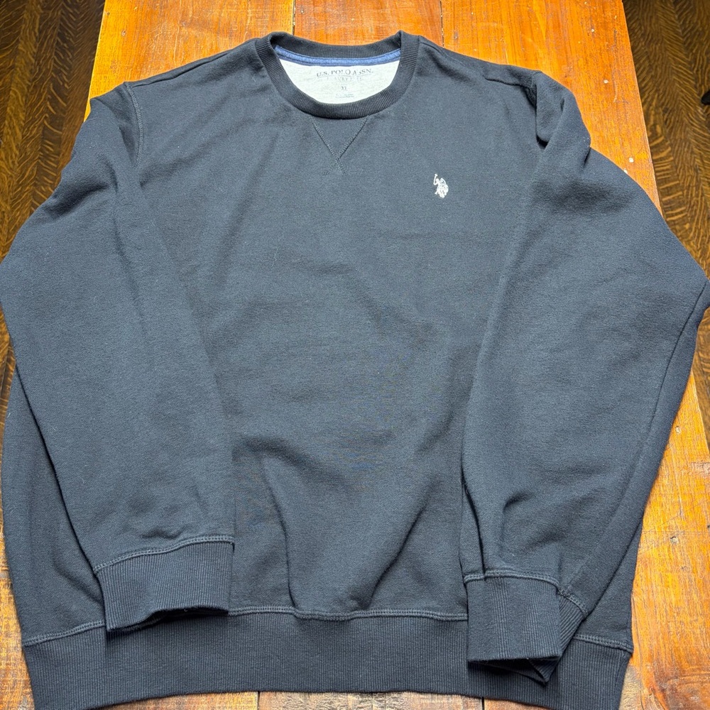 Ralph Lauren U.S.Polo Assn, Luxury Feel, Black, Sweatshirt, Men's‎ Size XL
